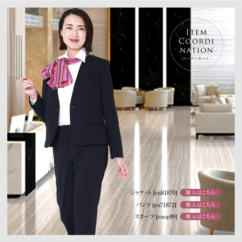 洗える,事務服,制服,ブラウス,着回し,ワンタッチリボンタイ風ブラウス 黒,白,ホワイト,ブラック