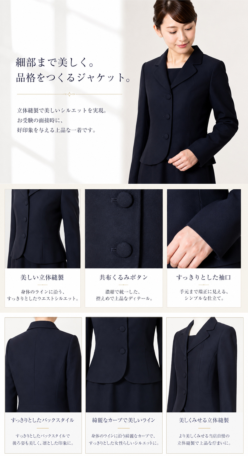 ワンピースの正面と後ろ姿画像