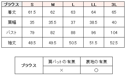 サイズ表